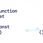 A clean, minimalist illustration of a JavaScript code snippet with syntax highlighting, showing keywords like 'function', 'let', 'const', and common symbols such as parentheses and curly braces, on a light background with subtle tech-themed accents like circuit patterns or binary code faintly visible, no text or numbers visible on the image