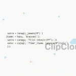 A minimalist abstract representation of JavaScript code, featuring floating curly braces, parentheses, and semicolons in a clean white background, subtle blue and green accents, no text or letters visible