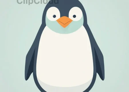 A minimalist, clean illustration of a Linux terminal interface showing a simple command line prompt with a penguin mascot subtly integrated, using a soft color palette and no text or numbers on the image